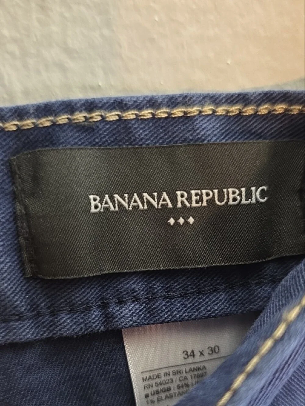 Banana Republic Men's Navy Slim Straight Jeans